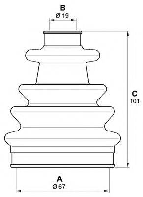 OPEN PARTS SJK712800 Комплект пильника, приводний вал