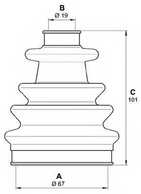 OPEN PARTS SJK713100 Комплект пильника, приводний вал