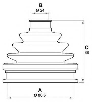 OPEN PARTS SJK713800 Комплект пильника, приводний вал