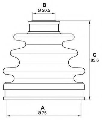 OPEN PARTS SJK715800 Комплект пильника, приводний вал