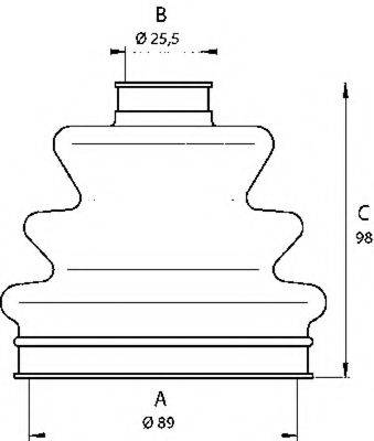 OPEN PARTS SJK719600 Комплект пильника, приводний вал