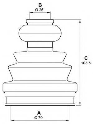 OPEN PARTS SJK721400 Комплект пильника, приводний вал