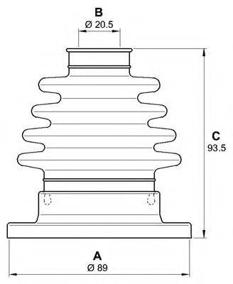 OPEN PARTS SJK722600 Комплект пильника, приводний вал