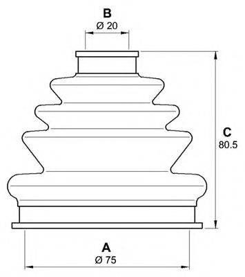 OPEN PARTS SJK726000 Комплект пильника, приводний вал