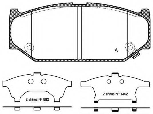 OPEN PARTS BPA138112 Комплект гальмівних колодок, дискове гальмо