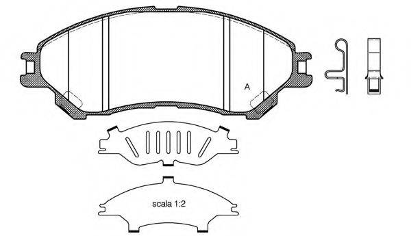 OPEN PARTS BPA158902 Комплект гальмівних колодок, дискове гальмо