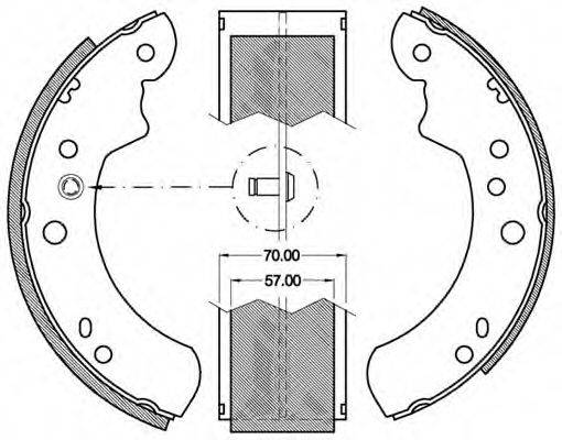 OPEN PARTS BSA205000 Комплект гальмівних колодок