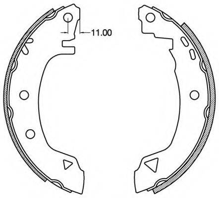 OPEN PARTS BSA209700 Комплект гальмівних колодок