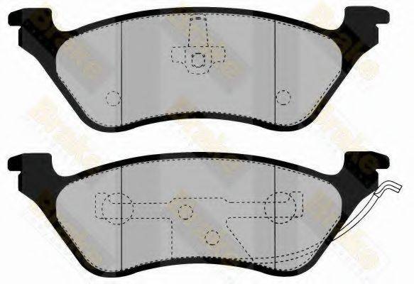 BRAKE ENGINEERING PA1473 Комплект гальмівних колодок, дискове гальмо