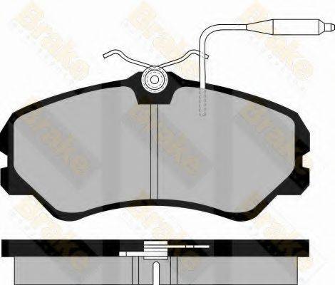 BRAKE ENGINEERING PA520 Комплект гальмівних колодок, дискове гальмо