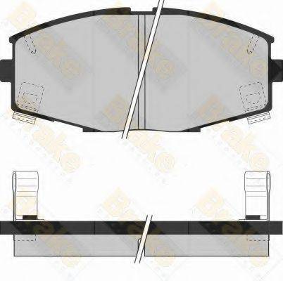 BRAKE ENGINEERING PA837 Комплект гальмівних колодок, дискове гальмо