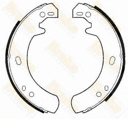 BRAKE ENGINEERING SH2437 Комплект гальмівних колодок, стоянкова гальмівна система