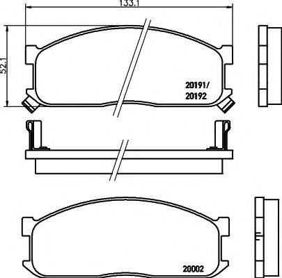 TEXTAR 2000201 Комплект гальмівних колодок, дискове гальмо