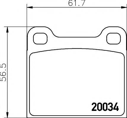 TEXTAR 2003402 Комплект гальмівних колодок, дискове гальмо