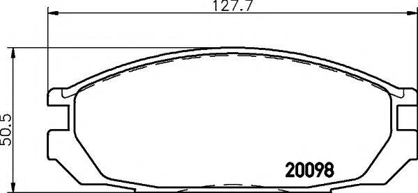 TEXTAR 2009801 Комплект гальмівних колодок, дискове гальмо