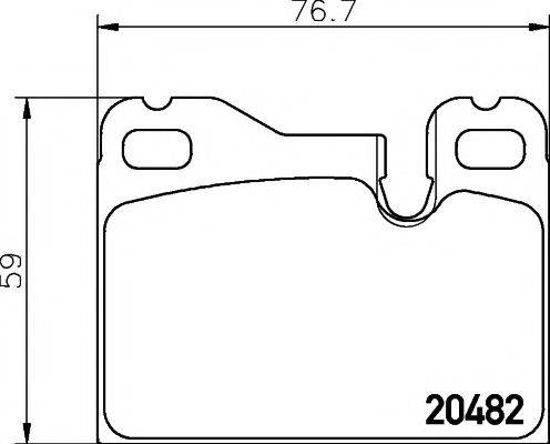 TEXTAR 2048203 Комплект гальмівних колодок, дискове гальмо