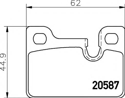 TEXTAR 2058702 Комплект гальмівних колодок, дискове гальмо