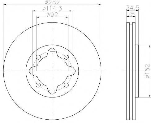 TEXTAR 92078100 гальмівний диск