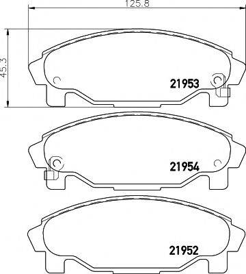 TEXTAR 2195202 Комплект гальмівних колодок, дискове гальмо