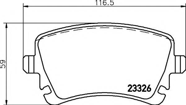 TEXTAR 2332603 Комплект гальмівних колодок, дискове гальмо