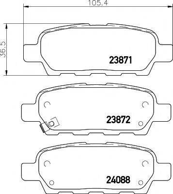 TEXTAR 2387101 Комплект гальмівних колодок, дискове гальмо