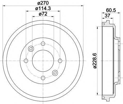 TEXTAR 94034500 Гальмівний барабан