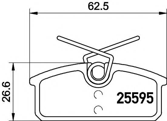 TEXTAR 2559501 Комплект гальмівних колодок, дискове гальмо