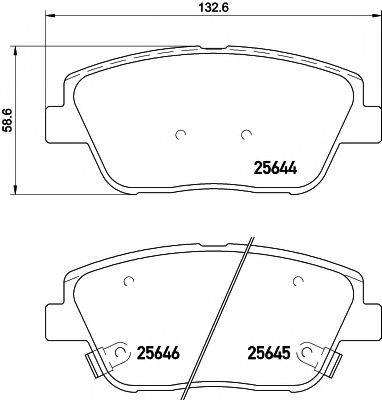 TEXTAR 2564401 Комплект гальмівних колодок, дискове гальмо