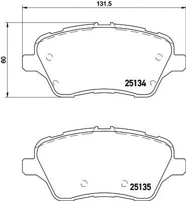 TEXTAR 2513402 Комплект гальмівних колодок, дискове гальмо