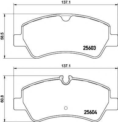 TEXTAR 2560301 Комплект гальмівних колодок, дискове гальмо