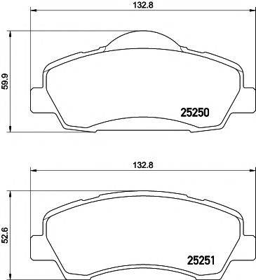 TEXTAR 2525001 Комплект гальмівних колодок, дискове гальмо