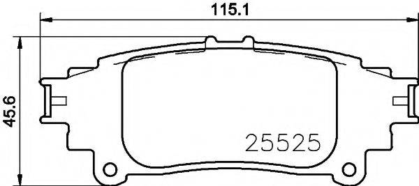 TEXTAR 2552503 Комплект гальмівних колодок, дискове гальмо