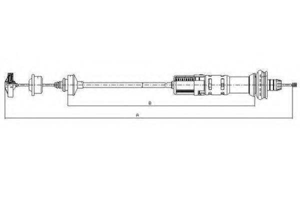 TEXTAR 58010900 Трос, управління зчепленням