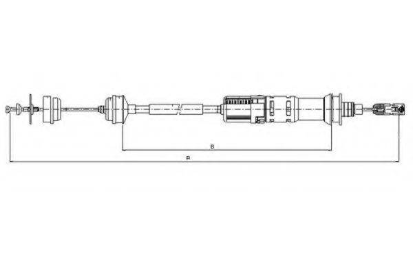 TEXTAR 58011500 Трос, управління зчепленням