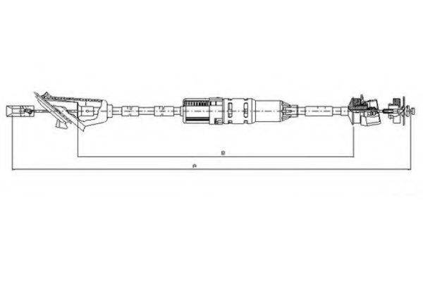 TEXTAR 58012600 Трос, управління зчепленням