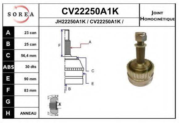 EAI CV22250A1K Шарнірний комплект, приводний вал