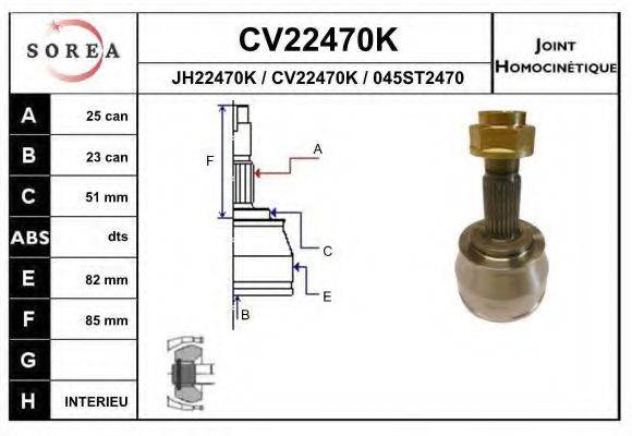 EAI CV22470K Шарнірний комплект, приводний вал