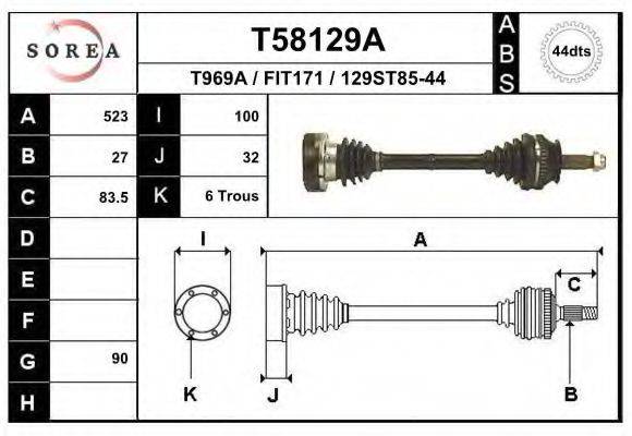 EAI T58129A Приводний вал