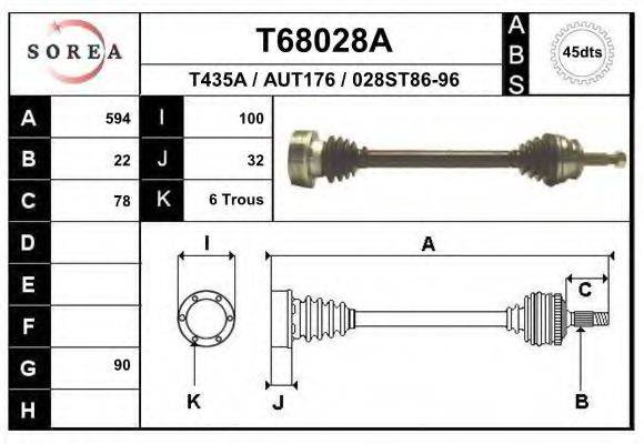 EAI T68028A Приводний вал