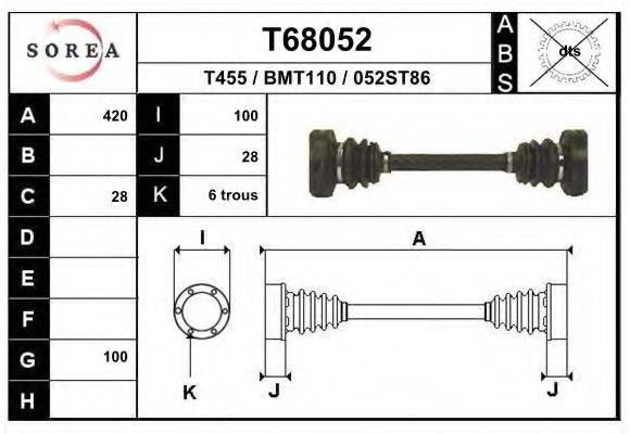 EAI T68052 Приводний вал