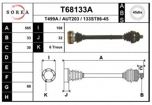 EAI T68133A Приводний вал