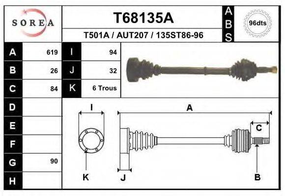 EAI T68135A Приводний вал