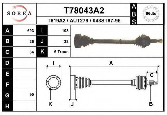 EAI T78043A2 Приводний вал