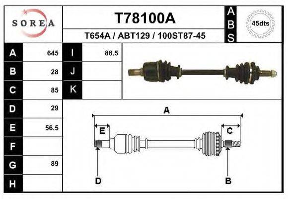 EAI T78100A Приводний вал