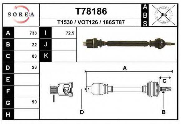 EAI T78186 Приводний вал