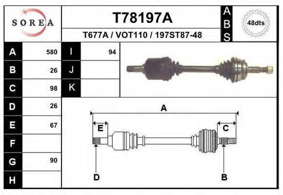 EAI T78197A Приводний вал