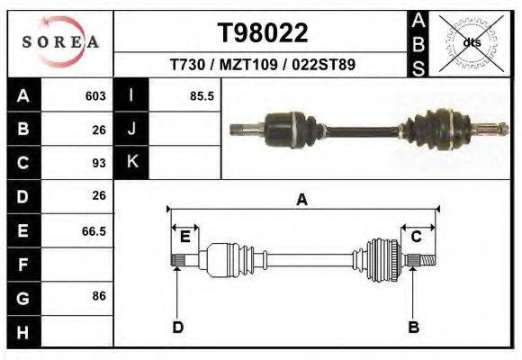 EAI T98022 Приводний вал