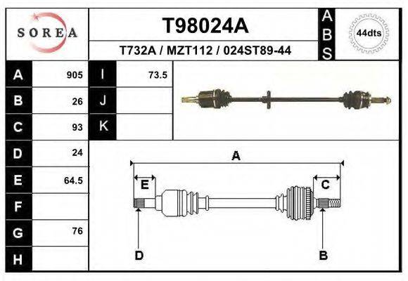 EAI T98024A Приводний вал