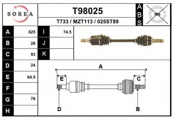 EAI T98025 Приводний вал