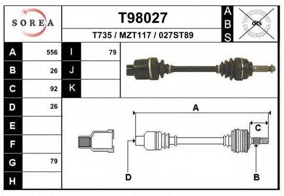 EAI T98027 Приводний вал